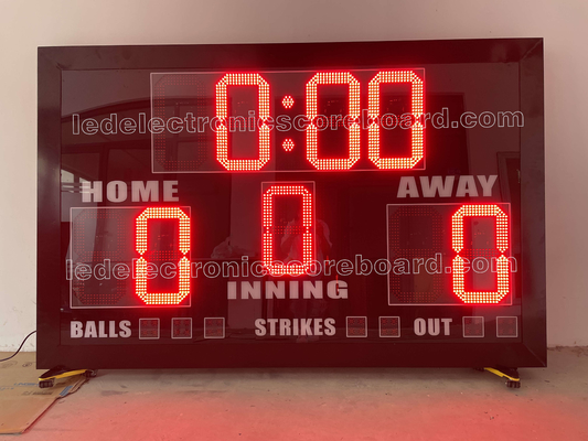 Baseball-Anzeigetafel der rote Farbeled schloss freien Logo Printing mit ein
