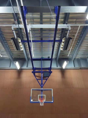 Ausgeglichene Glasrückenbrett-Basketballkorb-elektrische Falte verschob